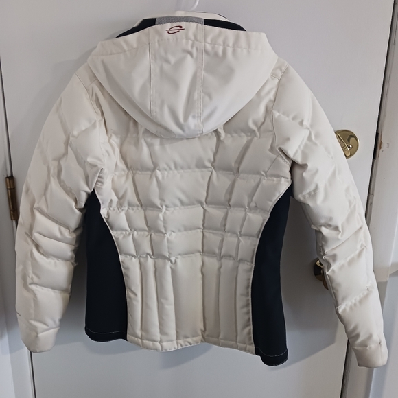 Obermeyer Circuit Women's White and Black Duck Down Coat Size 8 VG Winter/Snow - Picture 2 of 7